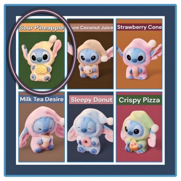 MINISO Disney Stitch Eat Something Before Sleep Plush Pendant - Sour Pineapple - Picture 8 of 16